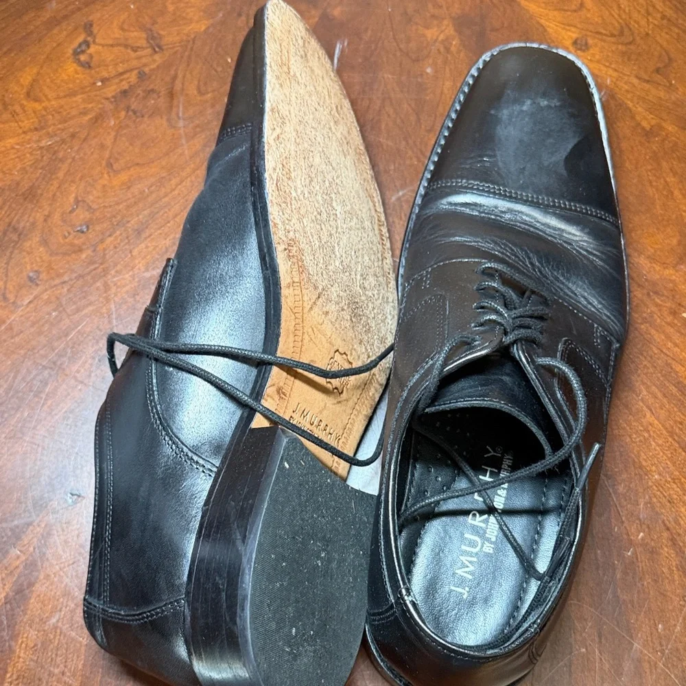 Johnston‎ & Murphy Black Leather Oxfords
